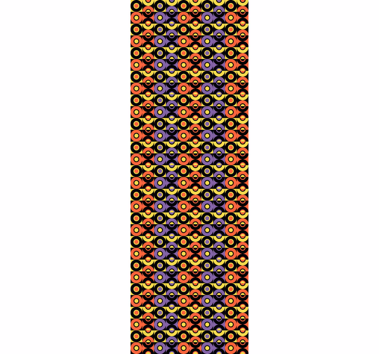 Rollo fenster vintage mit retro kreise muster - TenStickers
