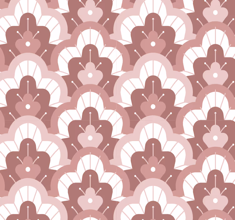 Rollo fenster vintage tapete in rosé - TenStickers
