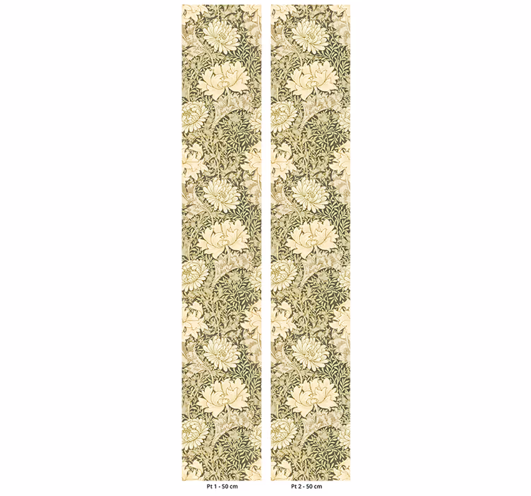 Rollo fenster vintage mit jugendstil chrysantheme - TenStickers