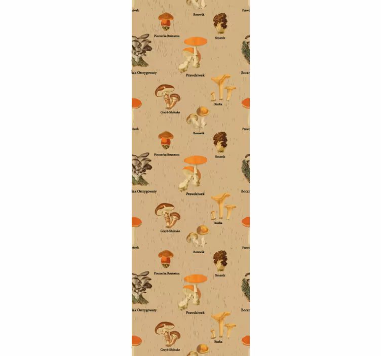 Rollo fenster vintage pilzarten im vintage-stil - TenStickers