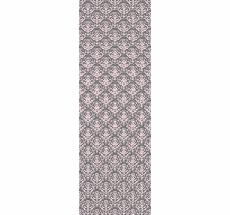 Rollo fenster vintage mit muster in dunkelgrau und rosa - TenStickers
