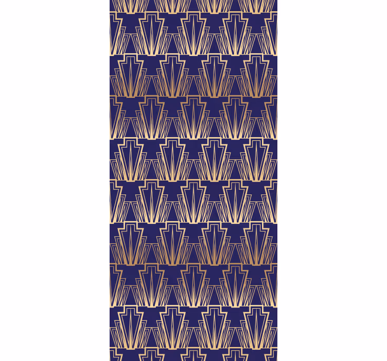 Rollo fenster vintage mit goldfarbenem muster - TenStickers