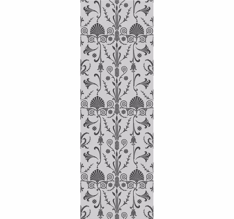 Rollo fenster vintage grau-blühendes landhausmuster - TenStickers