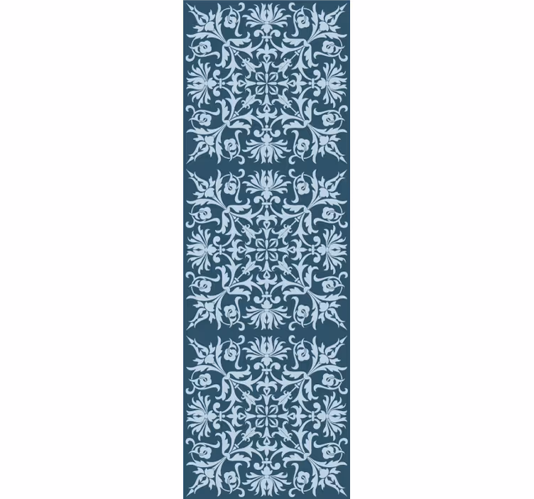 Rollo fenster vintage mit blauem blumenmuster - TenStickers
