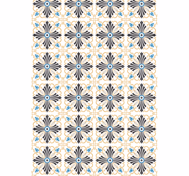 Rollo fenster vintage im vintage kreuzspiral design - TenStickers