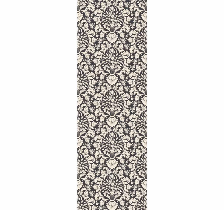 Rollo fenster vintage mit floralem musterdetail - TenStickers