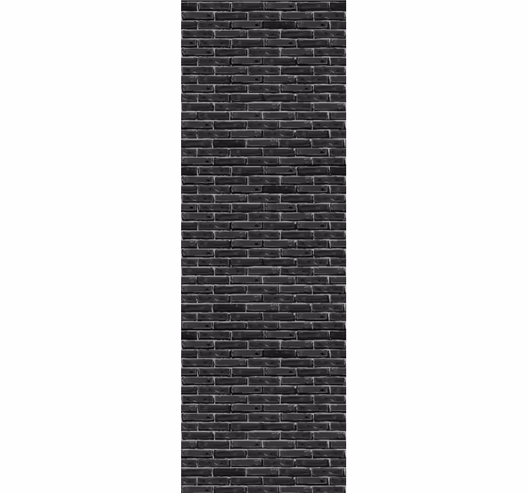 Rollo fenster vintage muster in dunkelgrauen steinziegeln - TenStickers