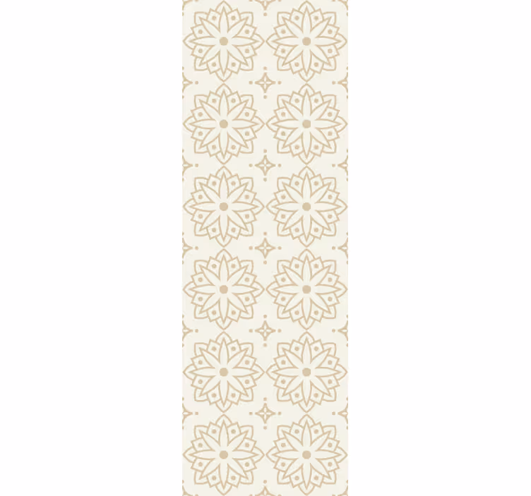 Rollo fenster vintage mit cremefarbenem mandala-muster - TenStickers