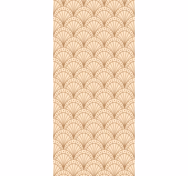 Rollo fenster vintage mit goldenem muschel-muster - TenStickers