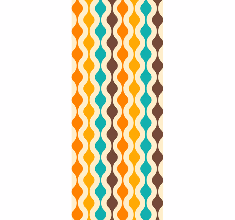 Rollo fenster vintage mit geschwungenen retro-wellen - TenStickers
