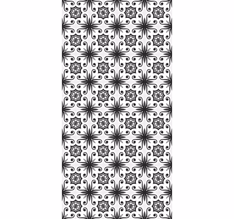 Rollo fenster vintage mit schwarzer fliese - TenStickers