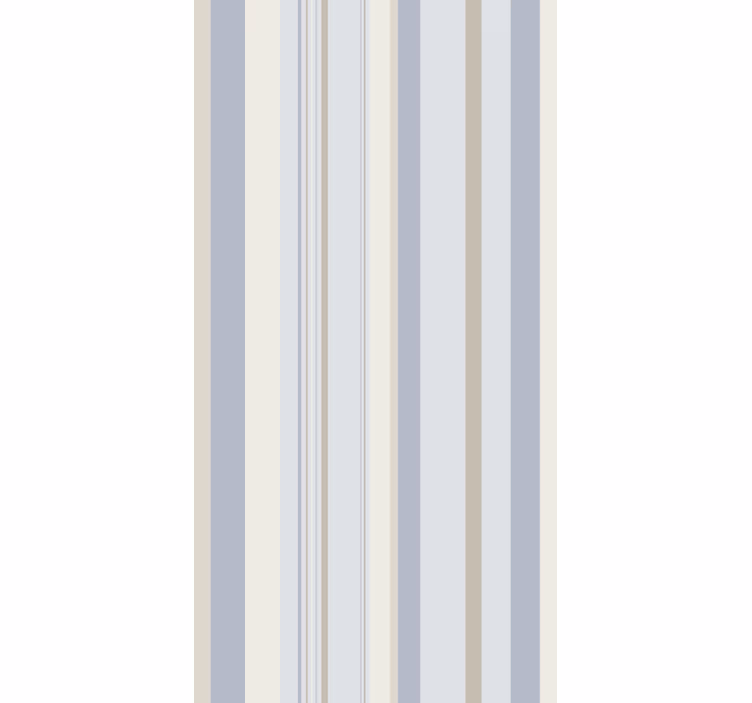 Rollo fenster vintage in blau und beige streifen 80er - TenStickers