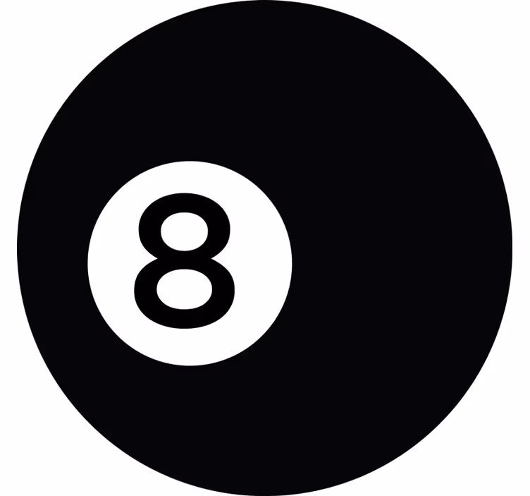 Rollo fenster schwarz billardkugel nummer 8 - TenStickers