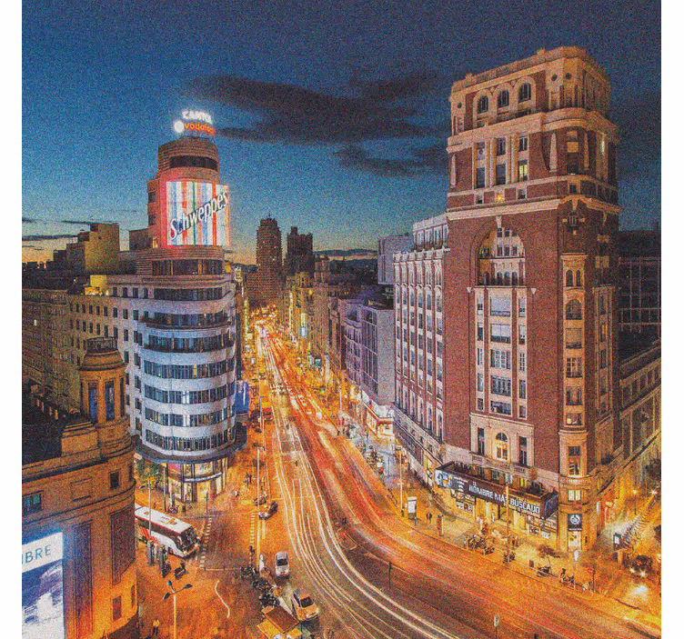 Rollo wohnzimmer gran via bewegung am abend - TenStickers