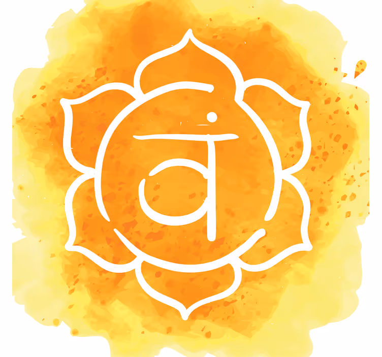 Rollo wohnzimmer mit schönem sakralchakra-symbol - TenStickers