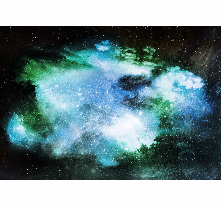 Rollo wohnzimmer mit erstaunlichem kosmischen regen - TenStickers