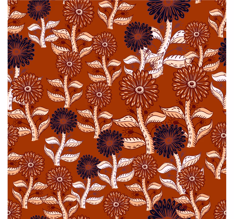 Rollo wohnzimmer im afrikanischen stil mit sonnenblumenmotiv - TenStickers