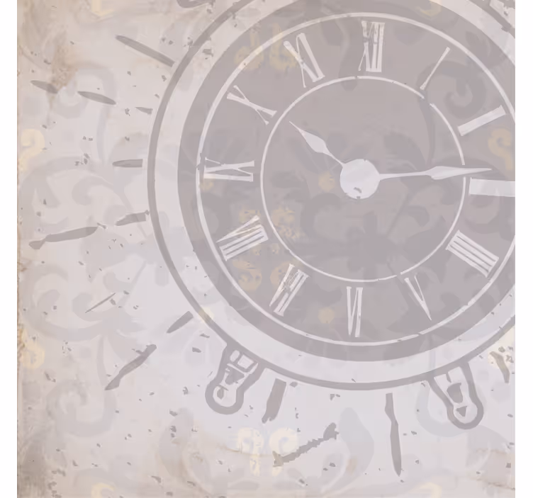 Rollo wohnzimmer weiße shabby chic uhr mit worten - TenStickers