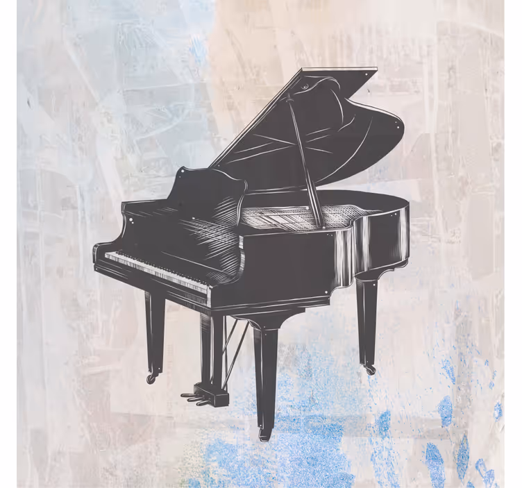 Rollo wohnzimmer shabby chic klavierbild - TenStickers