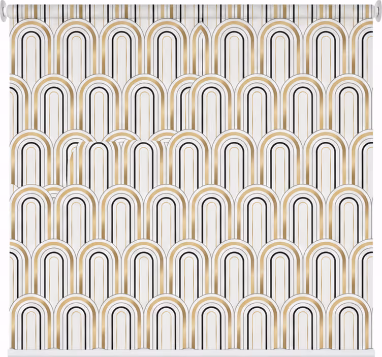 Rollo wohnzimmer mit art deco geometrischen figuren - TenStickers