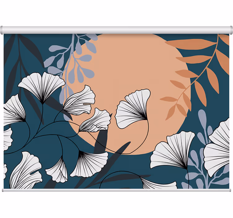 Rollo wohnzimmer glamourstil ginkgo bunte variation - TenStickers