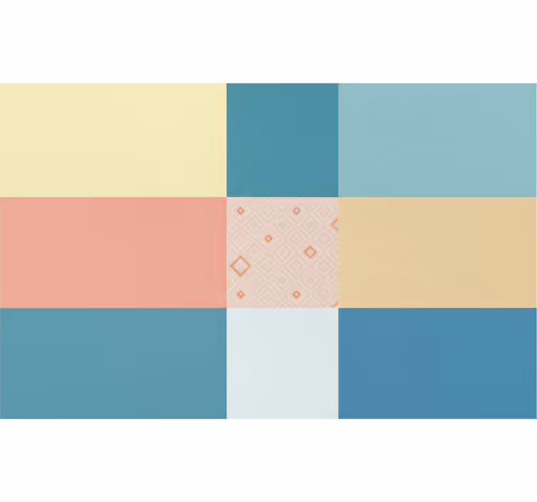 Rollo wohnzimmer buntes retro-patchwork-muster - TenStickers