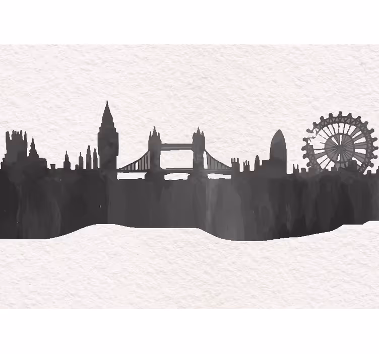Rollo wohnzimmer oxford uk skyline schwarz - TenStickers