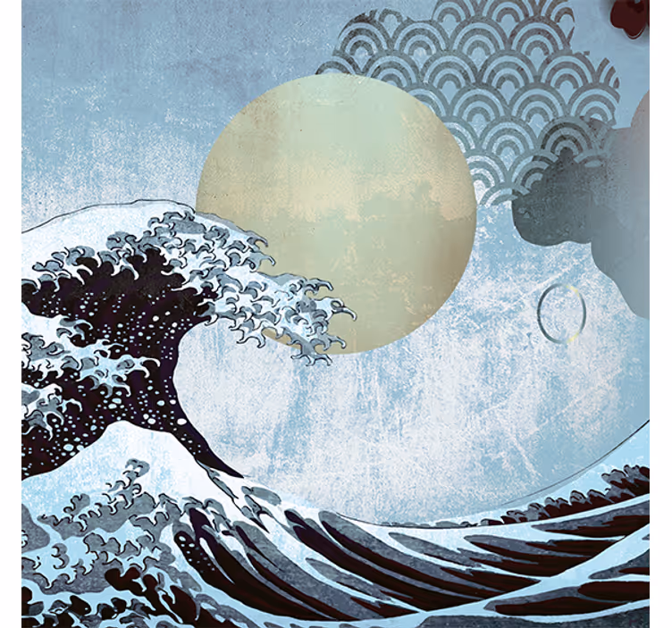 Rollo wohnzimmer welle orientalische kunst - TenStickers