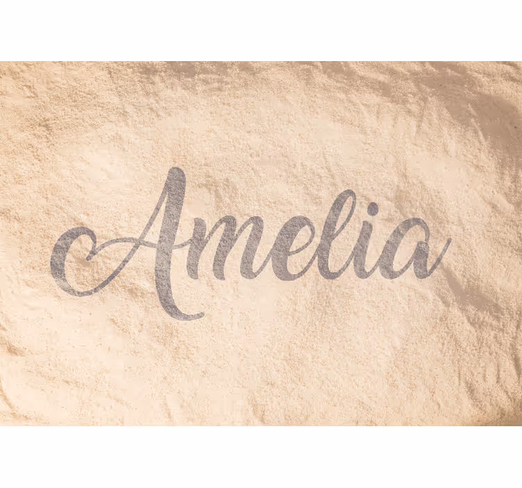 Rollo fenster beige name im sand - TenStickers