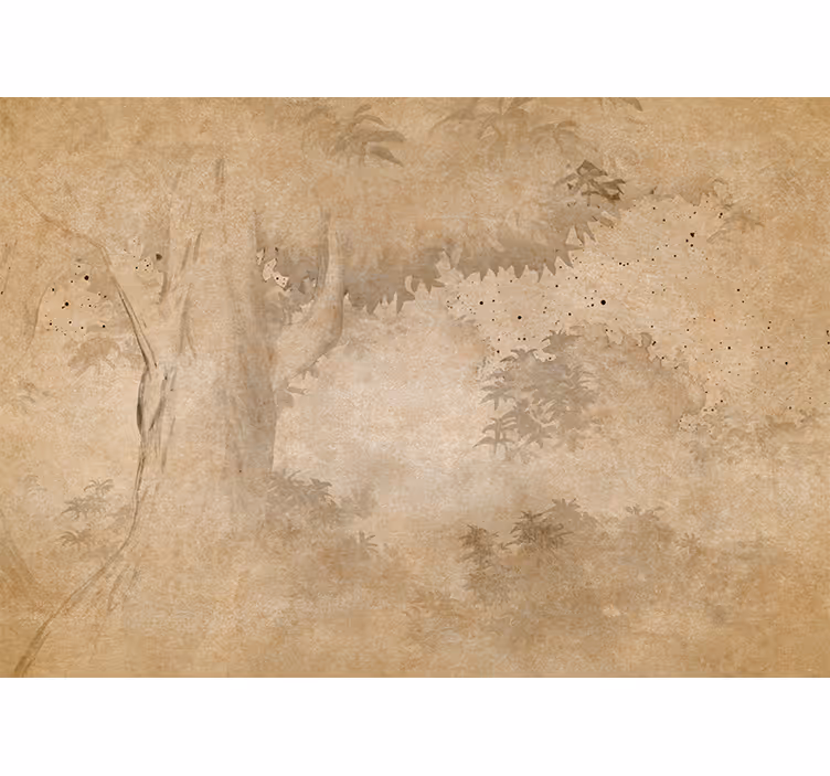 Rollo fenster beige vintage regenwald landschaft - TenStickers
