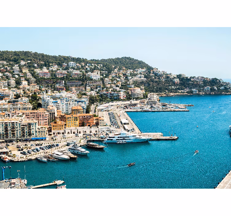 Rollo fenster schlafzimmer mit schönem hafen der côte d'azur - TenStickers