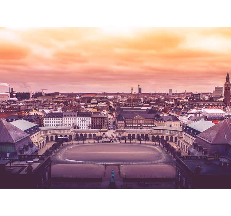 Rollo fenster schlafzimmer ausblick auf kopenhagen - TenStickers