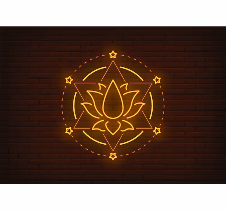 Rollo fenster schlafzimmer neon lotus - TenStickers