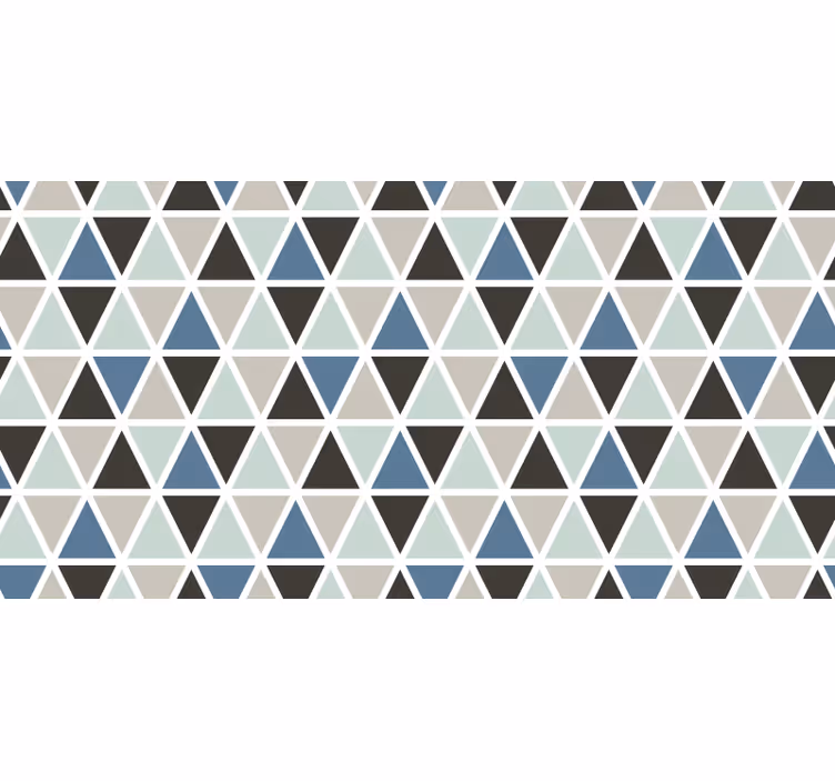 Rollo fenster grau mit grau-blauem geometrischem muster - TenStickers