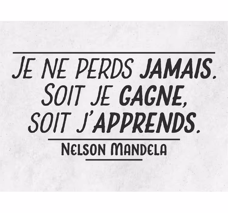 Rollo fenster grau zitat mandela niemals verlieren - TenStickers