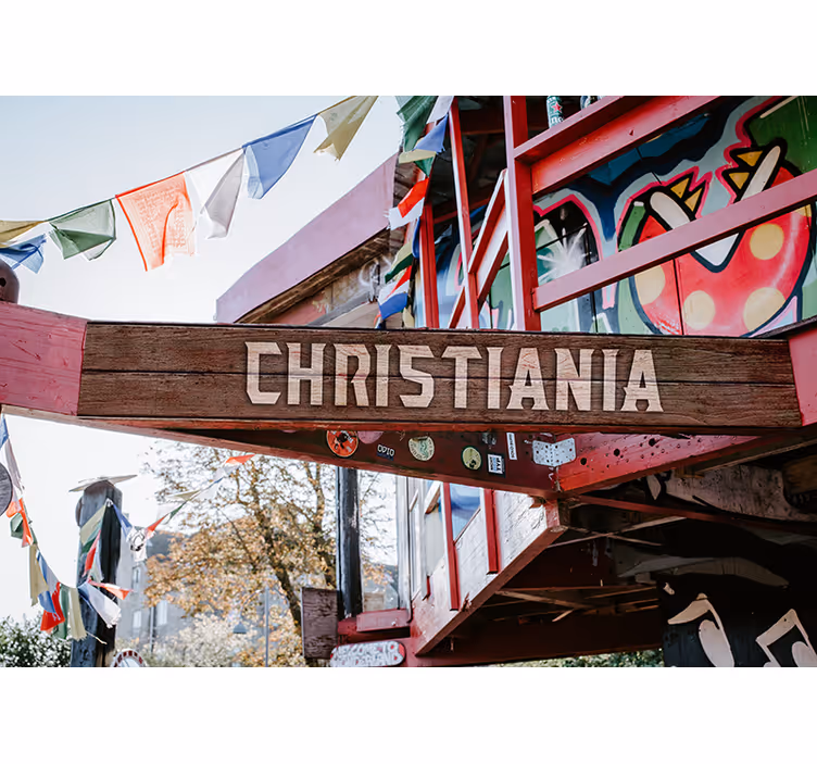 Rollo fenster schlafzimmer eingang zu christiania kopenhagen - TenStickers