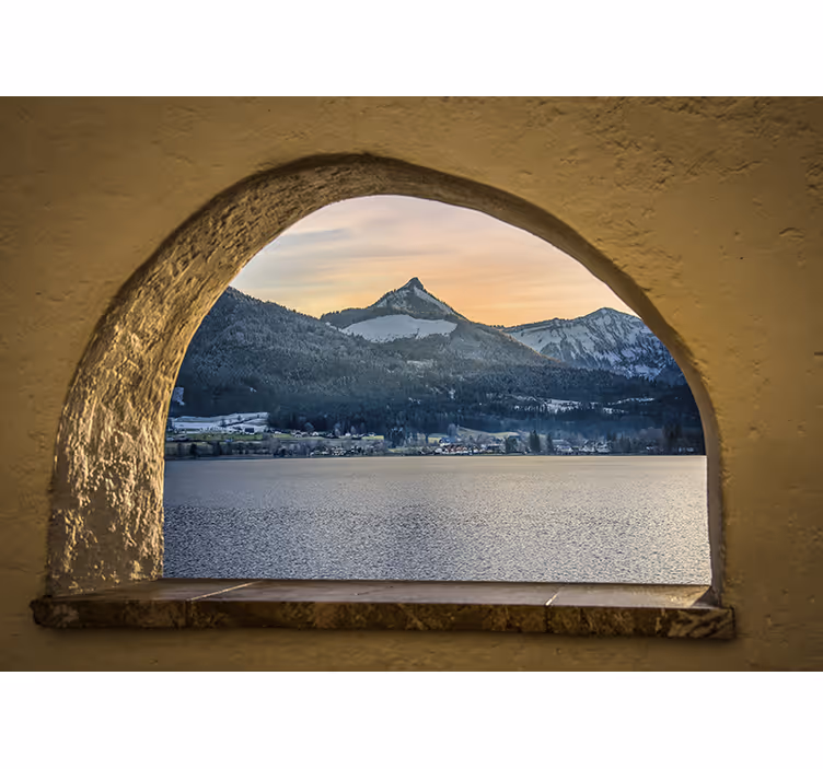 Rollo fenster schlafzimmer blick auf den see - TenStickers