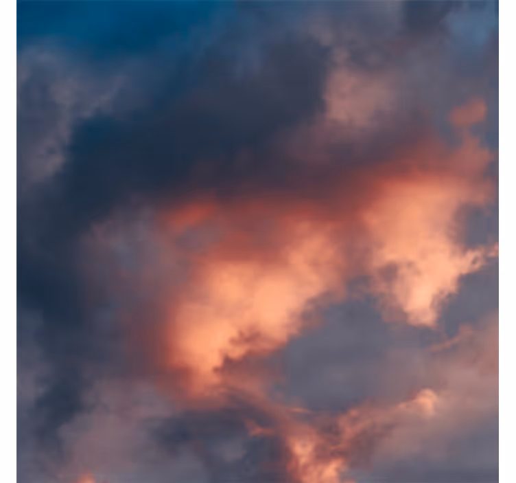 Rollo wohnzimmer orange wolken himmel - TenStickers