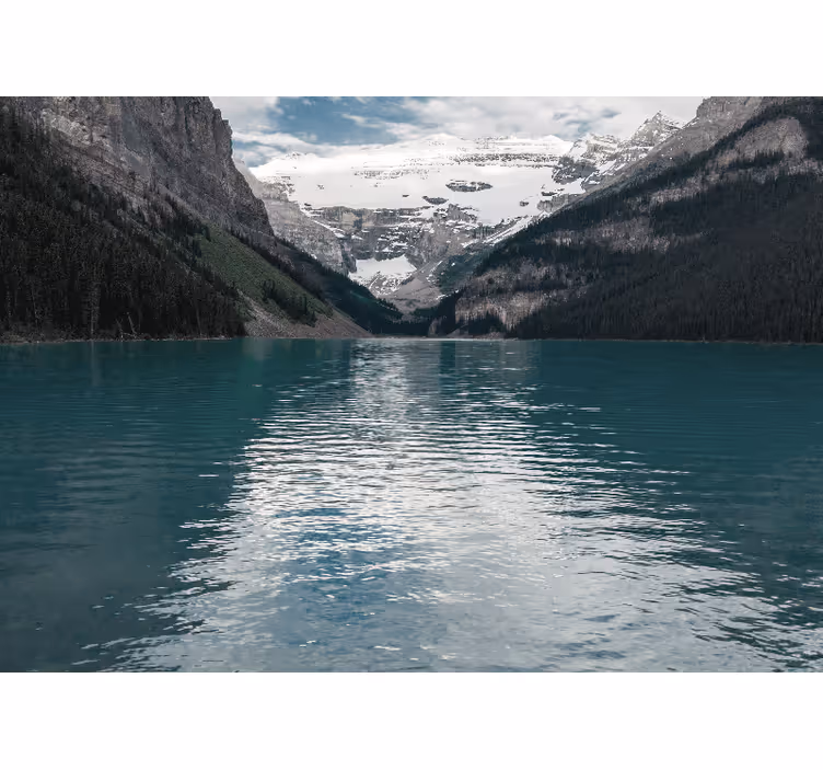 Rollo wohnzimmer 3d berglandschaft mit fluss - TenStickers