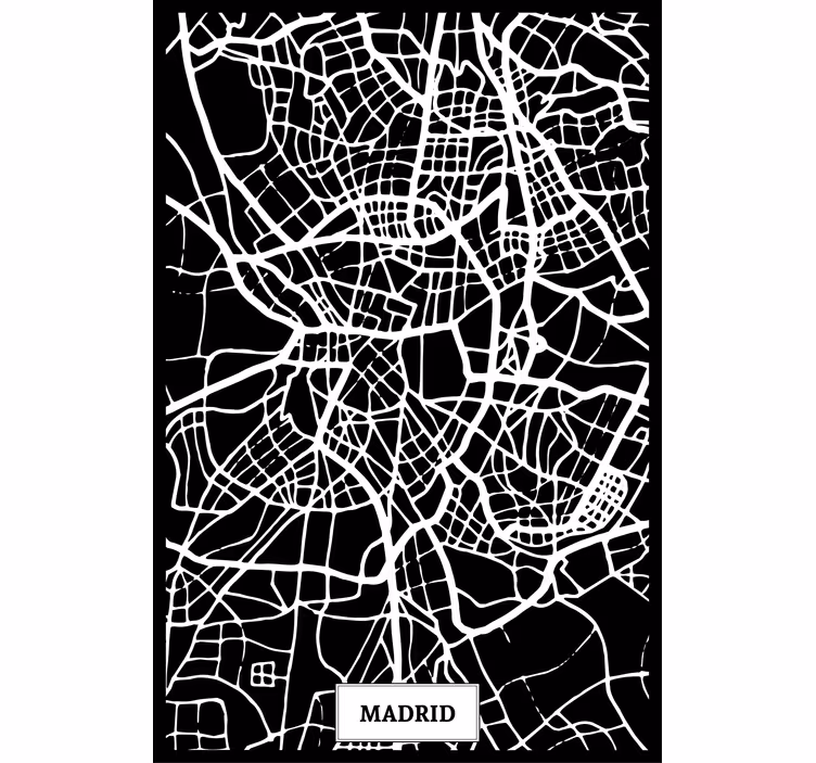 Rollo wohnzimmer topografische karte madrid - TenStickers