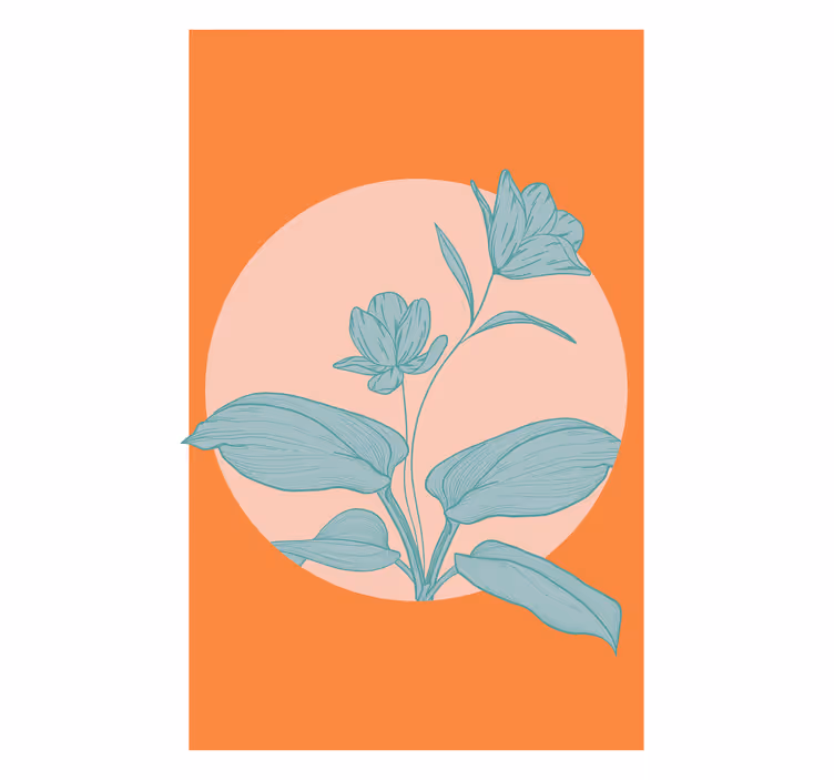 Rollo wohnzimmer blaue blume fleur bleue - TenStickers