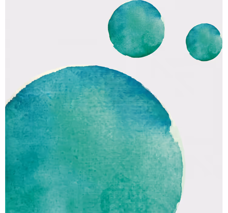 Rollo wohnzimmer in abstrakter aquamarin wasserfarbe - TenStickers