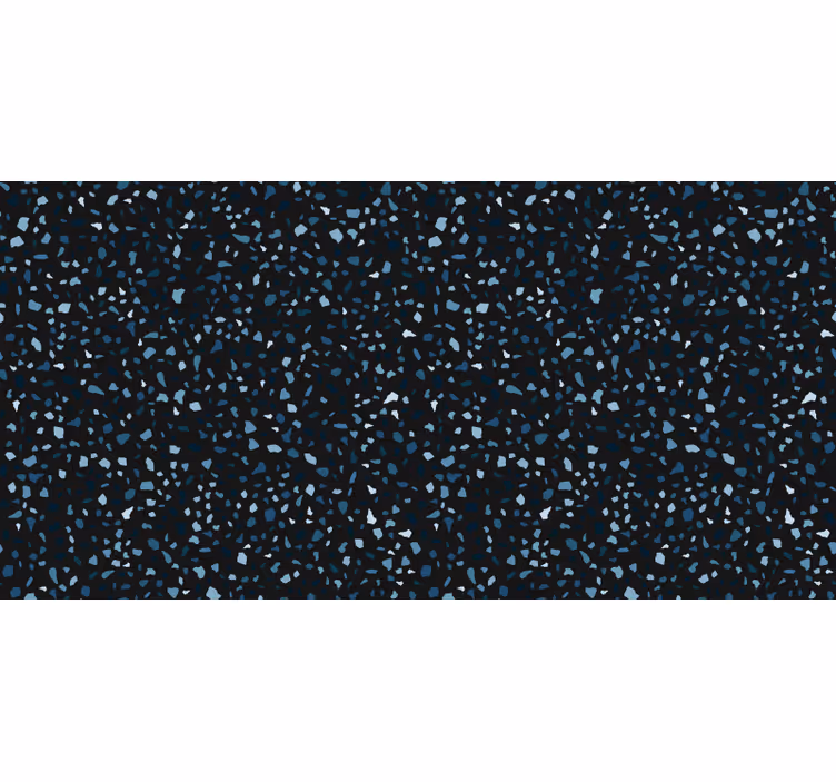 Rollo fenster schlafzimmer in schwarz-blau terrazzo - TenStickers