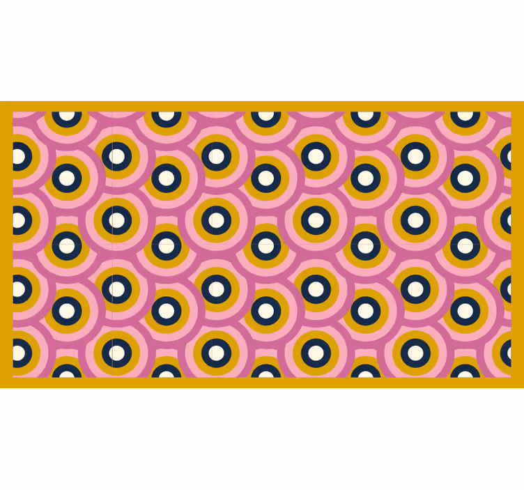 Rollo fenster schlafzimmer 70er jahre orange kreise - TenStickers