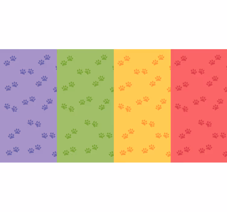 Rollo fenster schlafzimmer pfotenmuster - TenStickers