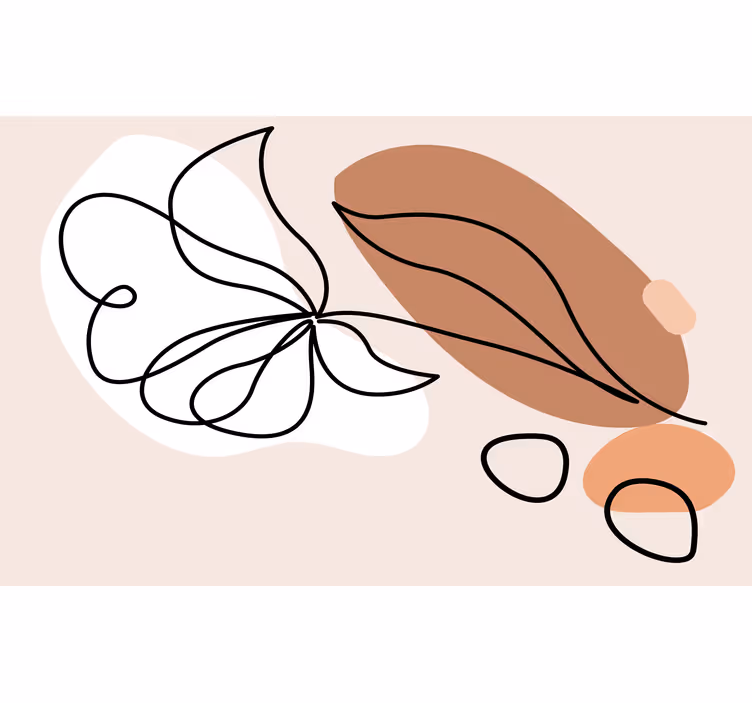 Rollo fenster schlafzimmer mit minimalistischem blattdesign - TenStickers