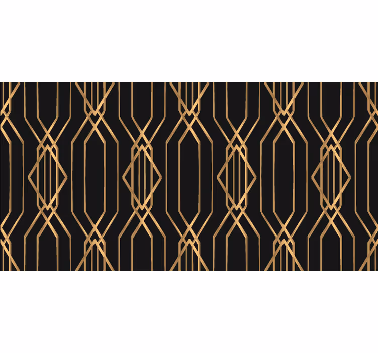 Rollo fenster schlafzimmer geometrisches schwarz-gold-design - TenStickers