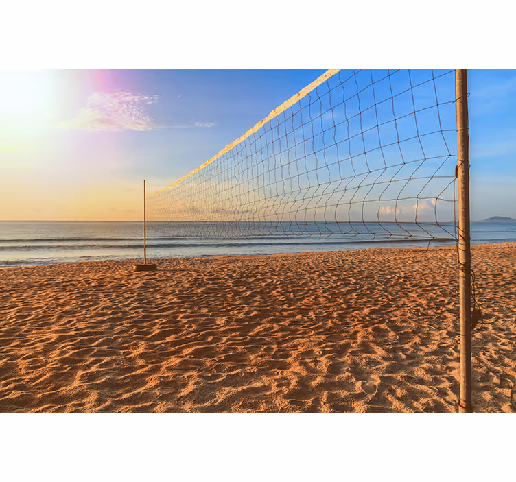 Rollo fenster schlafzimmer rot volleyball strand - TenStickers