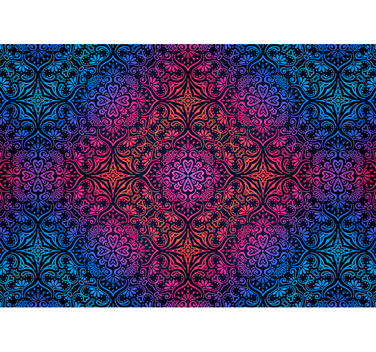 Rollo fenster schlafzimmer im bohemian mandala stil - TenStickers