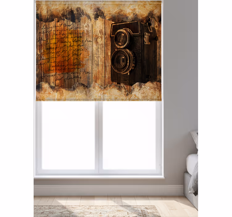 Rollo fenster schlafzimmer mit industriegetriebe bar - TenStickers